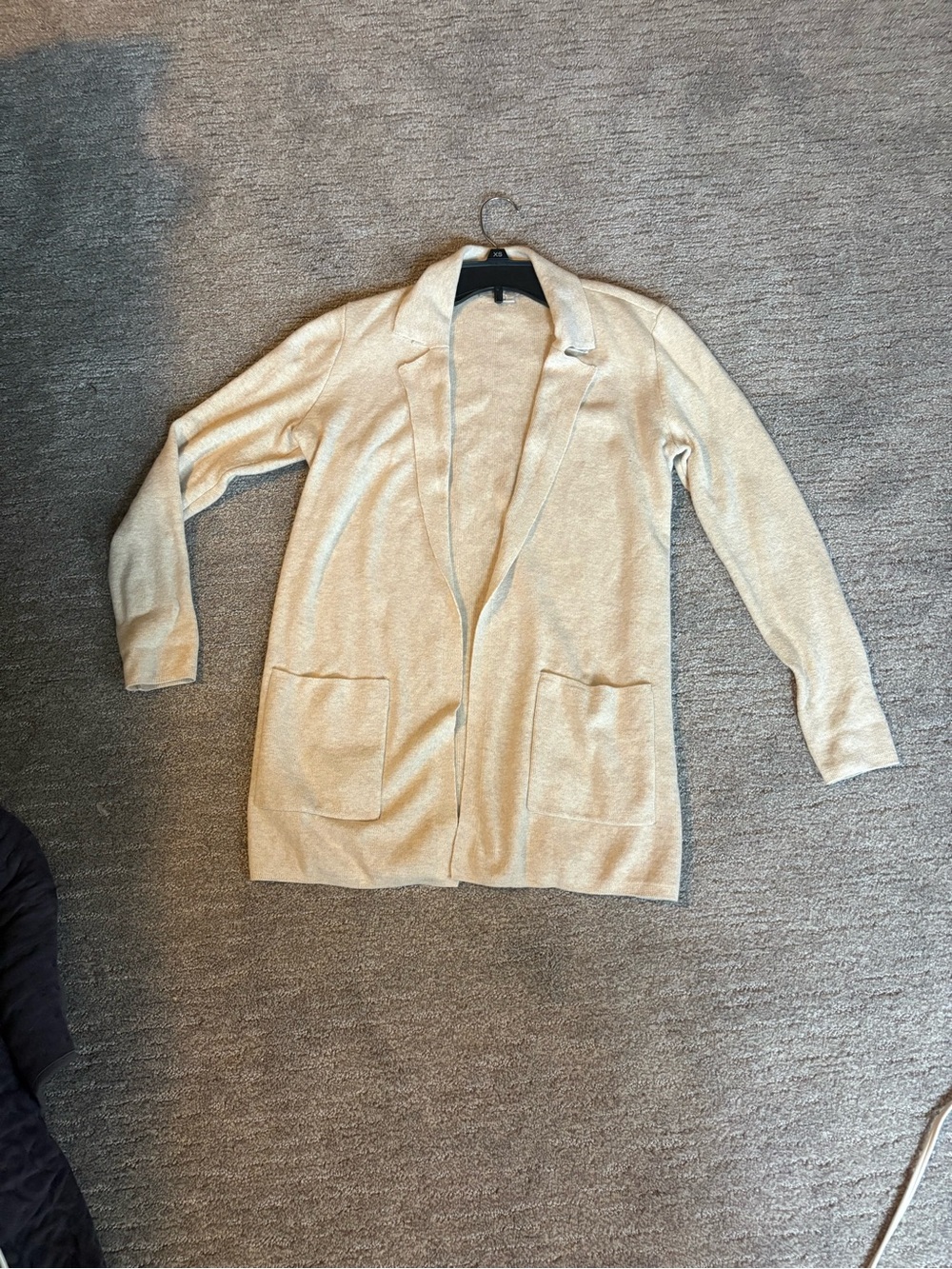 Loft Light Cream Open-Front Women’s Cardigan Sweater -